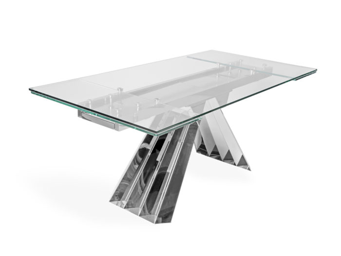 Stół ze szklanym blatem rozkładany 180/250cm