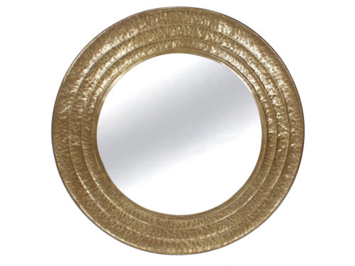 Okrągłe złote lustro 101 cm