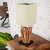 Lampa stołowa EUPHORIA 45cm drewno driftowe