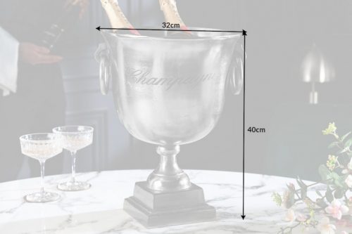 Chłodziarka do szampana 40cm srebrna
