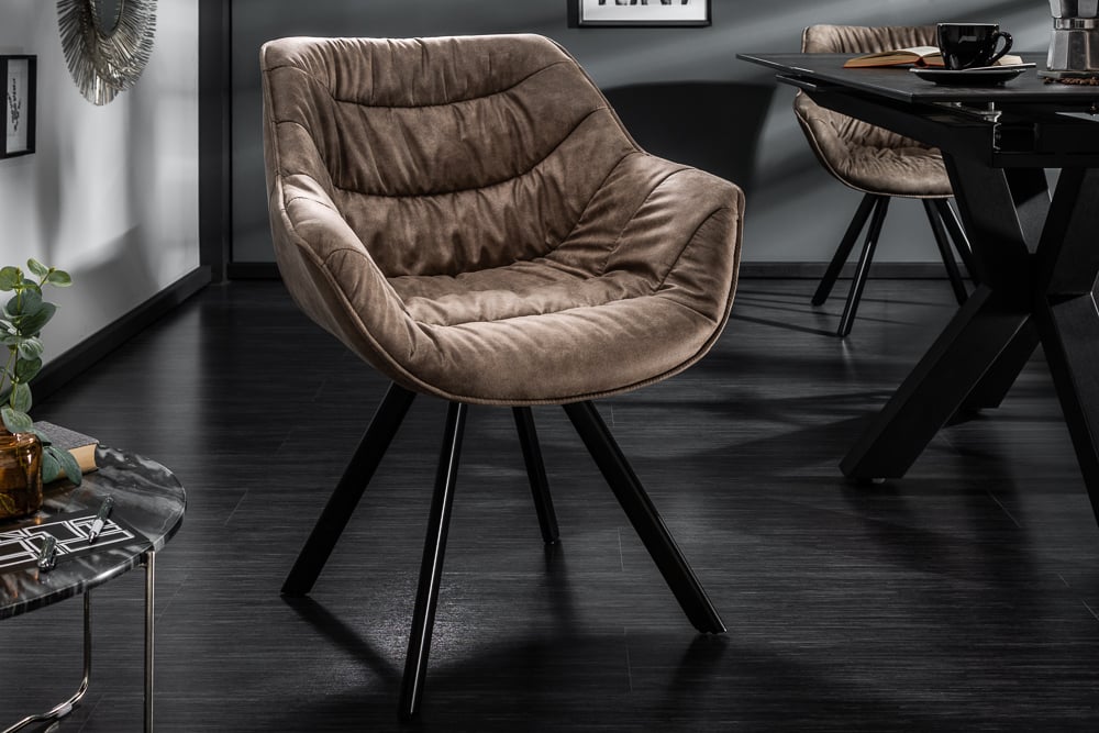 Krzesło THE DUTCH COMFORT w stylu retro w kolorze ciemnoszarym