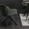 Obrotowe krzesło EUPHORIA ciemnozielony aksamit retro