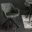 Krzesło obrotowe EUPHORIA ciemnozielony aksamit retro