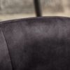 Krzesło obrotowe EUPHORIA z ciemnoszarego aksamitu w stylu retro