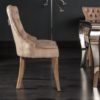 Krzesło CASTLE w stylu rustykalnym w kolorze kawowym