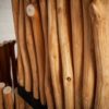 Ręcznie robiona lampa podłogowa EUPHORIA 154cm drewno longan cztery abażury