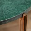 Boczny stolik NOBLE I 35 cm zielony marmur składany stelaż