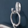 Eleganckie wiszące lustro ścienne PORTRAIT 35cm srebrne