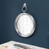 Eleganckie okrągłe lustro ścienne PORTRAIT 37 cm srebrne
