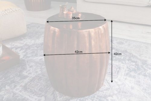 Ręcznie wykonany stolik boczny MARRAKESCH 42cm kolor miedzi