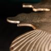Stolik kawowy w kształcie liścia LEAF 57cm złoty