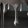 Ekstrawagancki stolik kawowy LIQUID LINE L 46cm srebrny