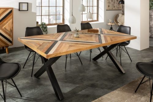 Industrialny stół do jadalni LONG ISLAND 200cm drewno mango