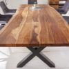 Stół AMAZONAS 200 cm lakierowane drewno sheesham z ramą X