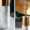 Ekskluzywna lampa stołowa BURLESQUE 52cm złoto-biała