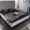 Eleganckie łóżko COSMOPOLITE 180x200cm srebrnoszare