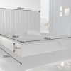 Eleganckie łóżko COSMOPOLITE 180x200cm srebrnoszare