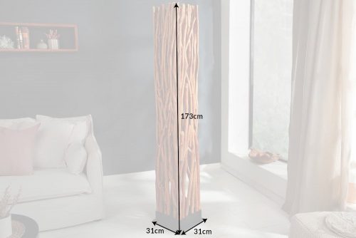Lampa podłogowa NATURE ART 173cm z litego drewna