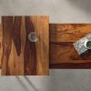 ELEMENTS 100 cm zestaw 2 stolików kawowych drewno Sheesham