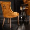 Eleganckie krzesło CASTLE w kolorze musztardowym