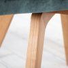 Krzesło obrotowe LIVORNO naftowy aksamit nogi z drewna