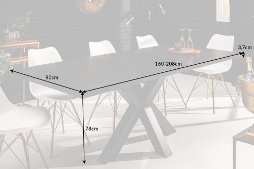 Stół rozkładany MONTREAL 160-208cm grafit