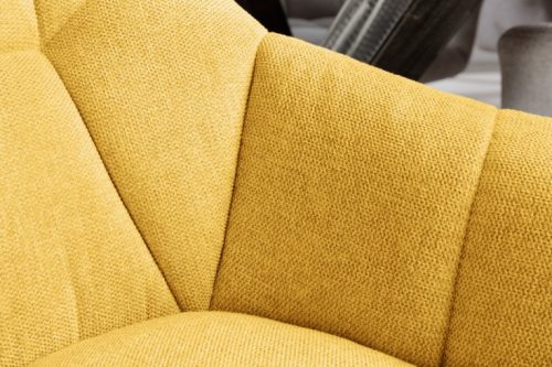 Krzesło obrotowe PAPILLON musztardowo żółte