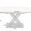 Stół INCEPTION 130-190 cm biały, ceramiczny