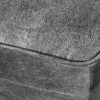 Nowoczesny podnóżek w kolorze szarym na czarnych nożkach WINDSOR 63cm