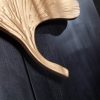 Komoda GINKGO 100cm czarna drewno mango wzór 3D
