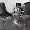 Krzesło MODERN BAROQUE czarny aksamit z koładką