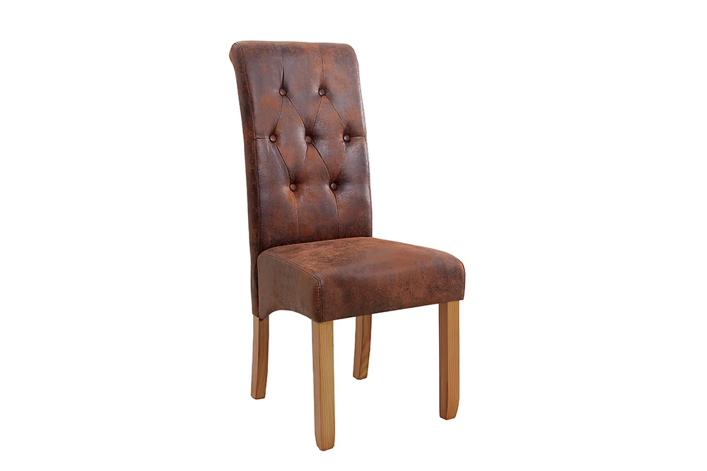 Krzesło CASA vintage brązowe chesterfield