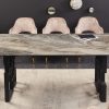 Stół ATLANTIS 200 cm brązowoszary ceramiczny imitujący marmur