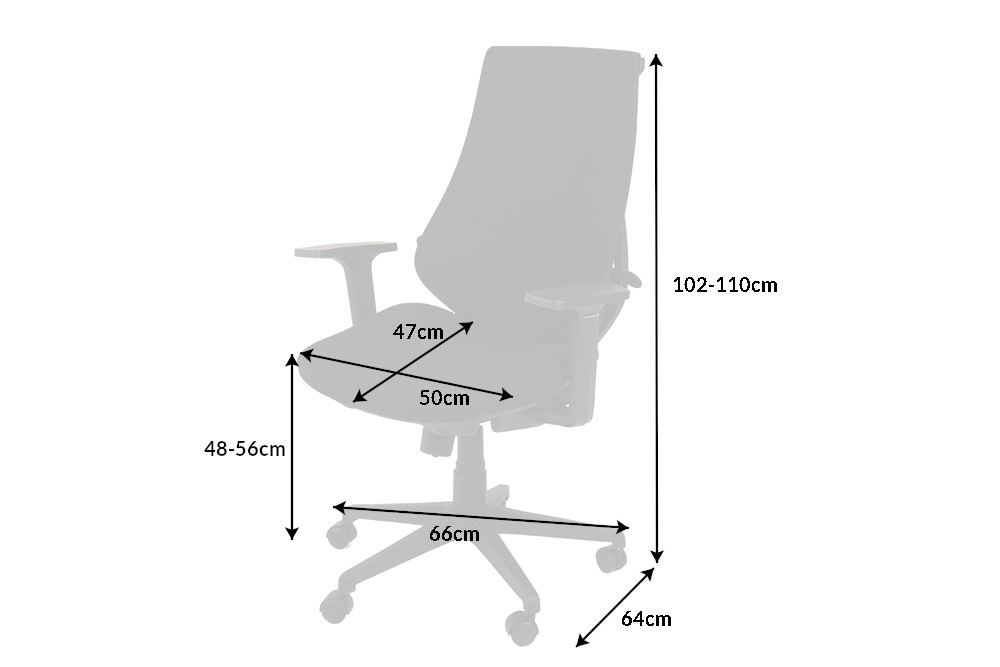 Krzesło biurowe ERGOMASTER czarne z regulacją wysokości
