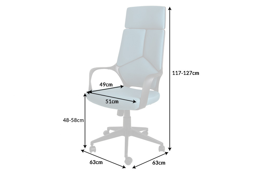 Krzesło biurowe ERGONOMIC niebieskie z regulacją wysokości