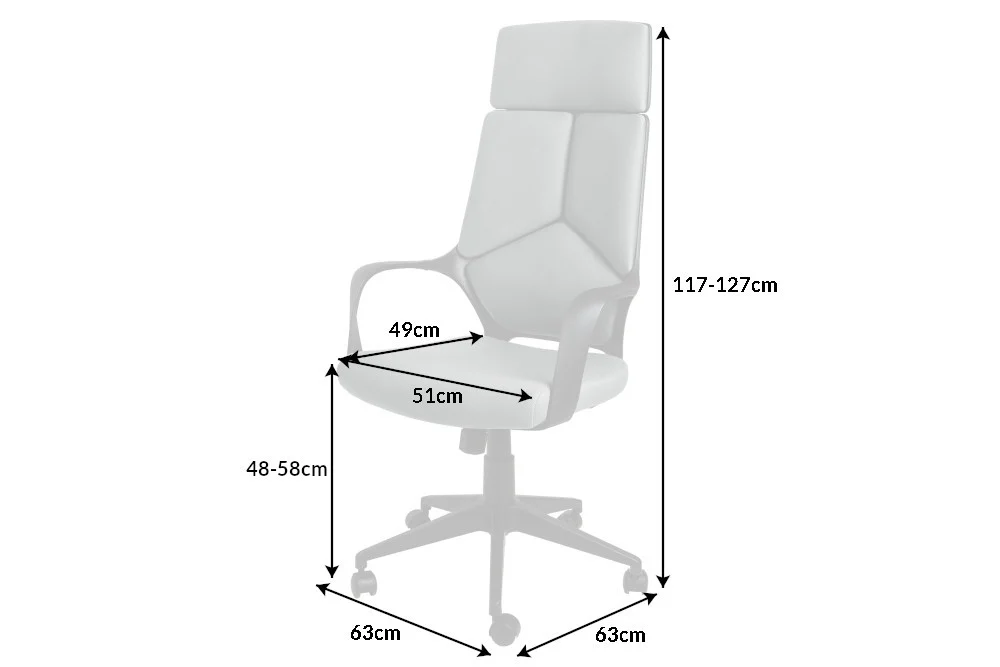 Krzesło biurowe ERGONOMIC jasnoszare z regulacją wysokości