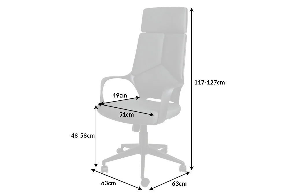 Krzesło biurowe ERGONOMIC ciemnoszare z regulacją wysokości