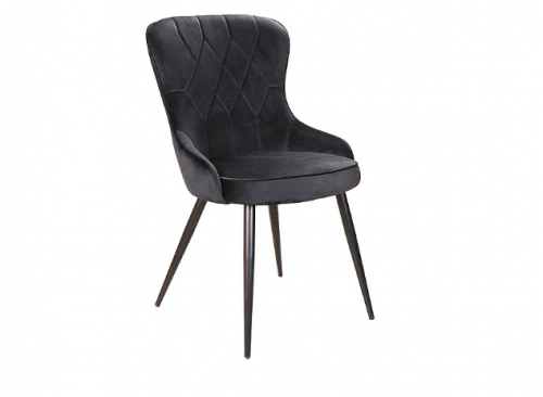 Krzesło LOTUS velvet czarny