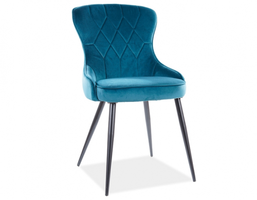 Krzesło LOTUS velvet turkusowy