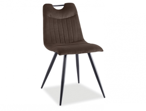 Krzesło ORFE sztruks brązowy