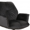 Krzesło obrotowe BOOGIE velvet czarny z podłokietnikami