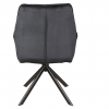 Krzesło obrotowe BOOGIE velvet czarny z podłokietnikami