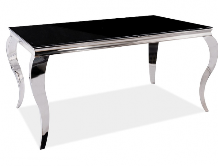 Stół PRINCE 150 cm styl barokowy czarny blat