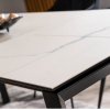 Stół rozkładany METROPOL 120-180 cm biały blat ceramiczny