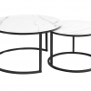 Zestaw stolików ATLANTA 80 cm okrągły biały