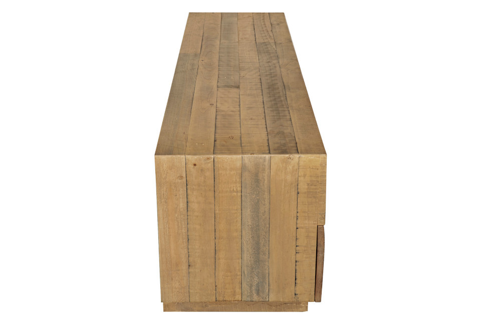 Szafka RTV FINCA 150cm drewno sosnowe z recyklingu w stylu industrialnym
