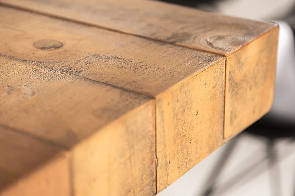 Industrialny stół do jadalni FINCA 165cm vintage brązowy sosna