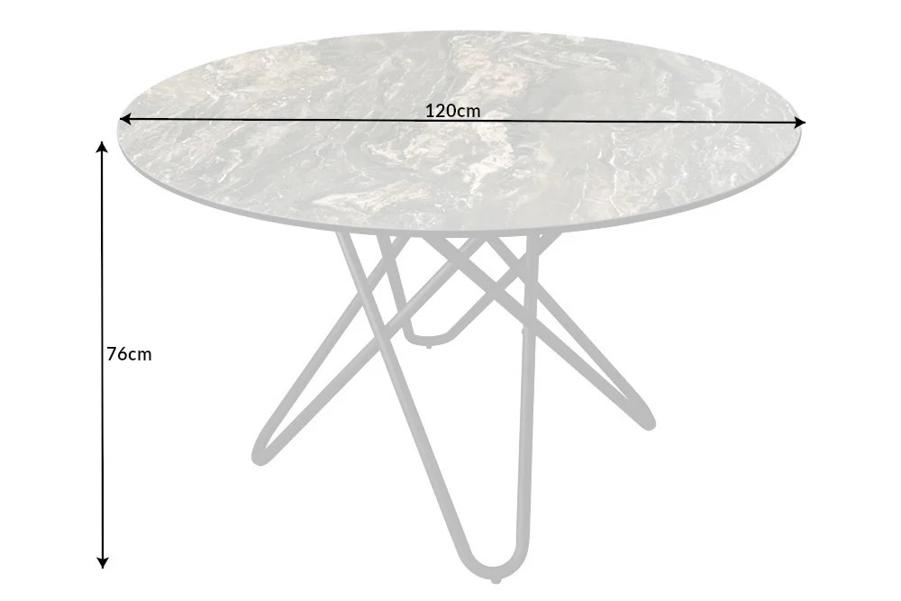 Stół do jadalni ELLIPSE 120cm ceramiczny
