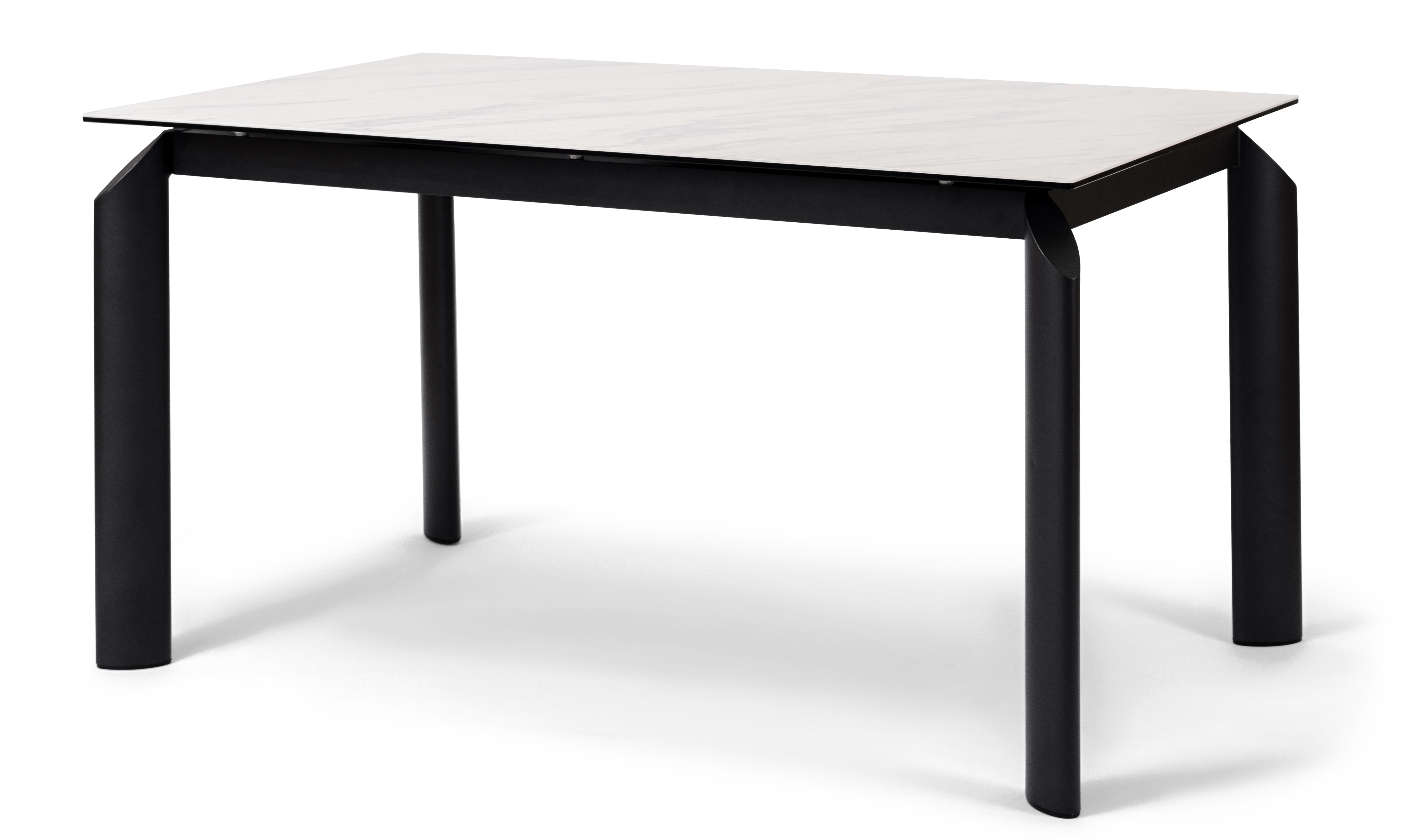 Stół rozkładany HATTON 160-210 cm biały blat ceramiczny