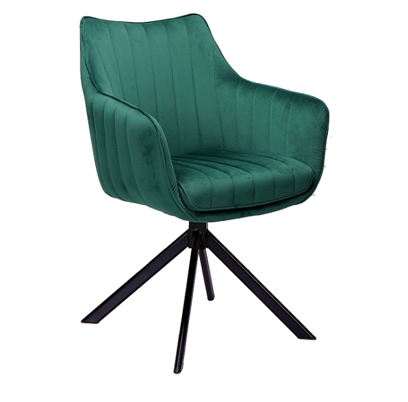 Krzesło obrotowe AZALIA velvet zielony